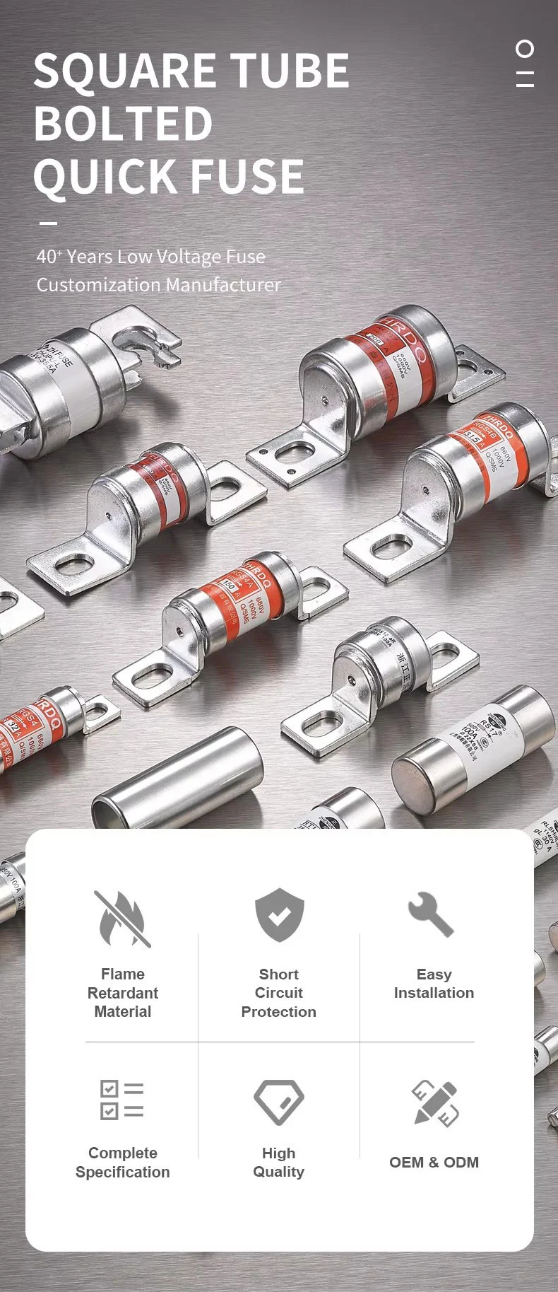 1000A 500V Square Bolted Fuse