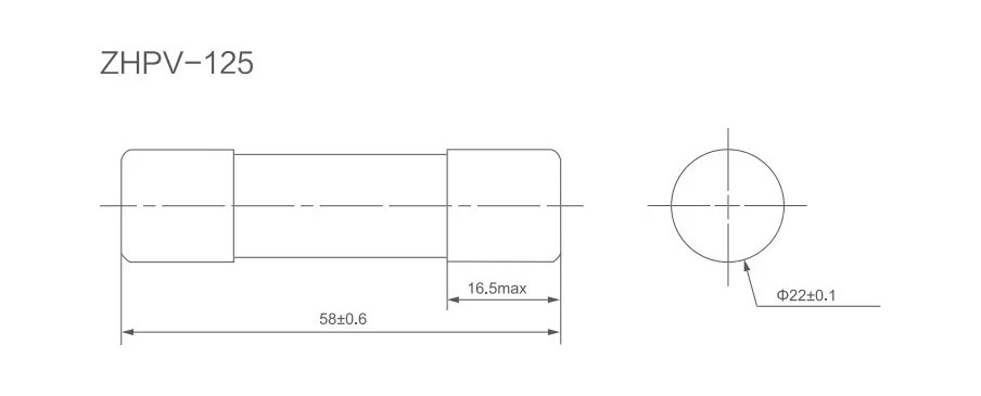 80A 22×58mm Cylindrical Fuse