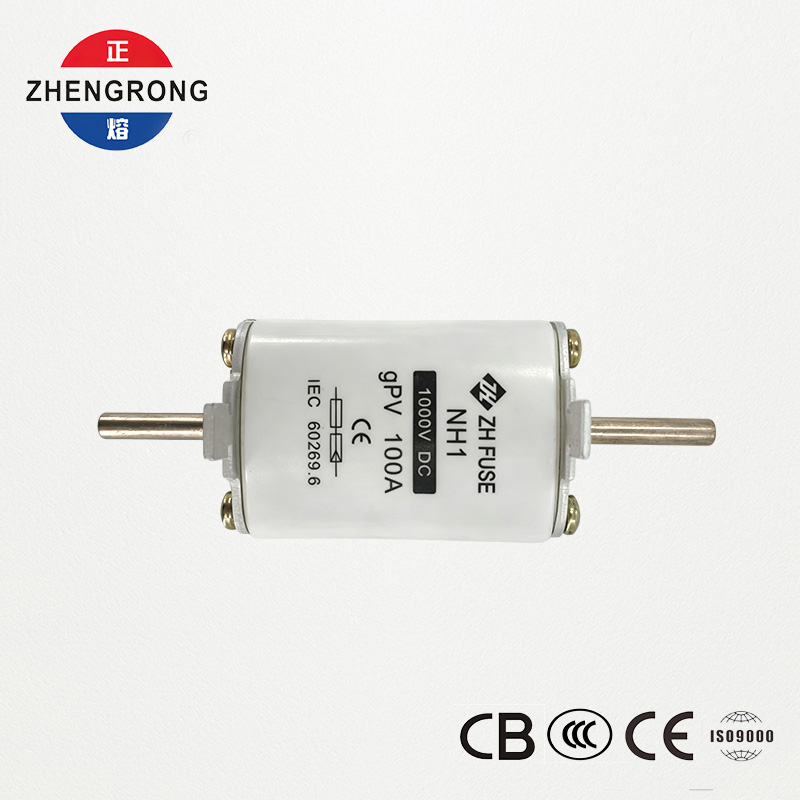 PV DC ఫ్యూజ్ NH1 100A 1000V | CE & IEC 60269.6 సౌర శ్రేణుల కోసం ఆమోదించబడింది
