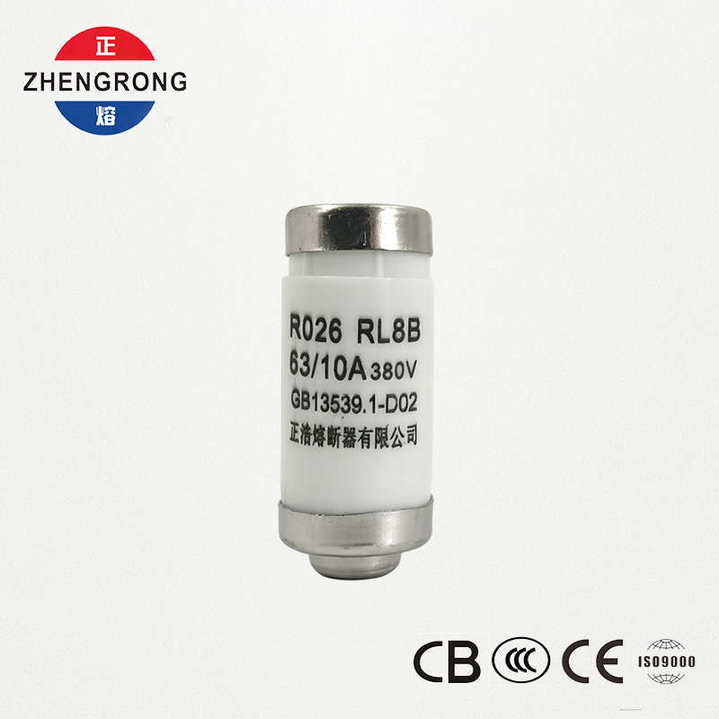 R026 RL8B 380V 63/10A స్క్రూ-టైప్ సిరామిక్ తక్కువ వోల్టేజ్ ఫ్యూజ్